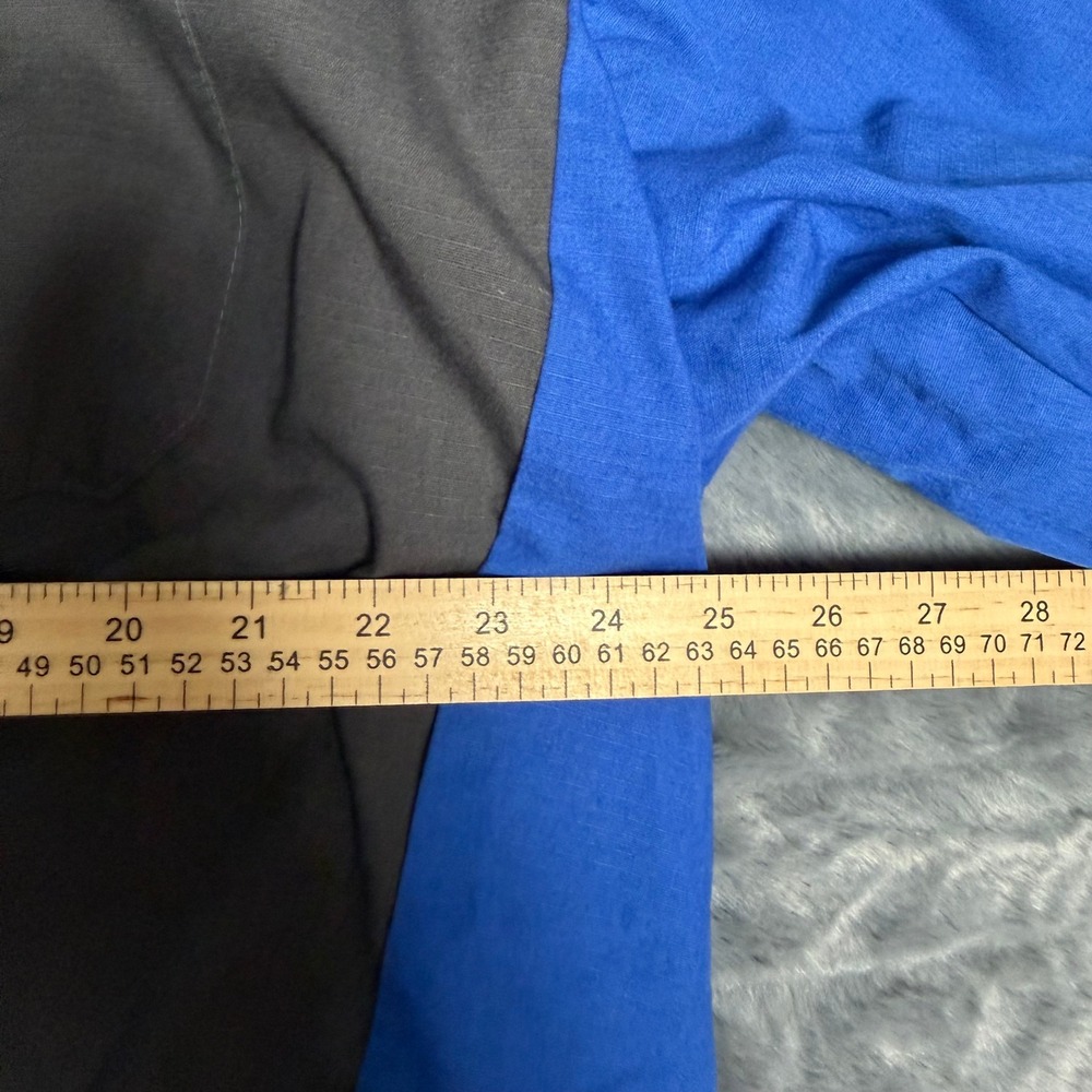 UniFirst UniWeave Mens Mechanic Work Shirt 18.5 Grey Blue Express Oil Change - Picture 3 of 9